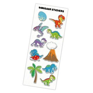 dinosaur sticker sheet included with the Dino Land kids water bottle