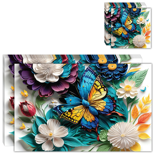 Placemats & Coasters (Set of 12) | Butterfly Garden