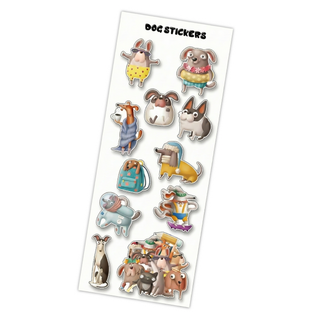 puppy and dog sticker sheet included with the Furry Friends kids water bottle