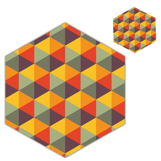 Placemats & Coasters (Set of 12) | Autumn Geometry