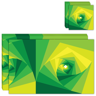 Placemats & Coasters (Set of 12) | Verdant Spiral