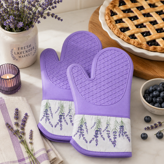 Magnetic Oven Mitts (Set of 2) | Lavender Breeze