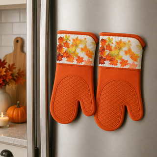 Magnetic Oven Mitts (Set of 2) | Rustic Foliage