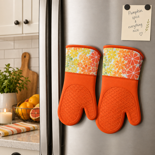 Magnetic Oven Mitts (Set of 2) | Citrus Grove