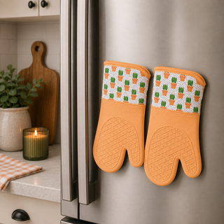 Magnetic Oven Mitts (Set of 2) | Terracotta