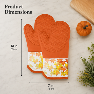 Magnetic Oven Mitts (Set of 2) | Rustic Foliage