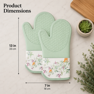 Magnetic Oven Mitts (Set of 2) | Garden Breath