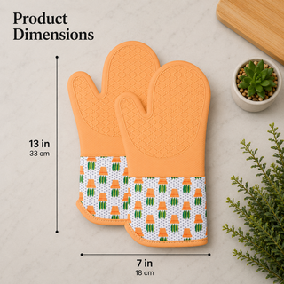Magnetic Oven Mitts (Set of 2) | Terracotta