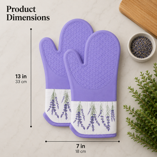 Magnetic Oven Mitts (Set of 2) | Lavender Breeze