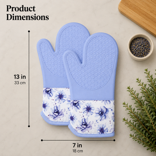 Magnetic Oven Mitts (Set of 2) | Spring Wildflower