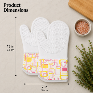 Magnetic Oven Mitts (Set of 2) | Retro Bake
