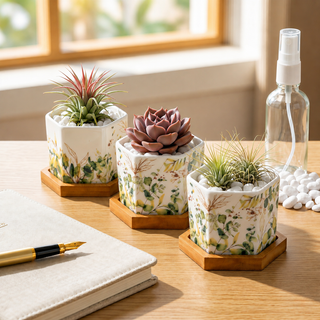 Hexagonal Planters (Set of 3) | Pastel Foliage