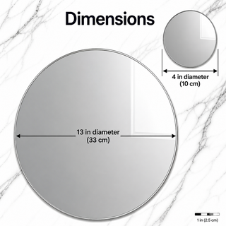 Concentric Pop round paper placemat size guide showing 13 inch diameter