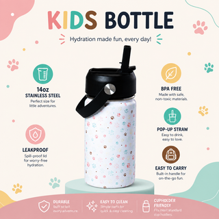 Kids Water Bottle | Furry Friends
