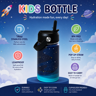 Kids Water Bottle | Space Explorer