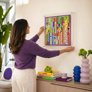 Creation Rhythm 225 piece acrylic puzzle with drawstring bag and loose pieces