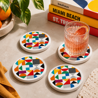 DIY Coasters Kit (Set of 4) | Retro Blocks