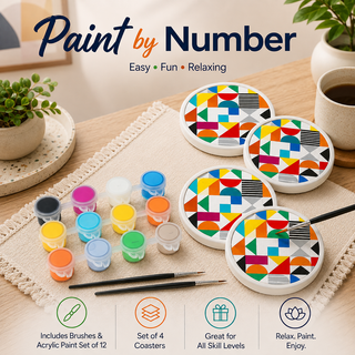 DIY Coasters Kit (Set of 4) | Retro Blocks