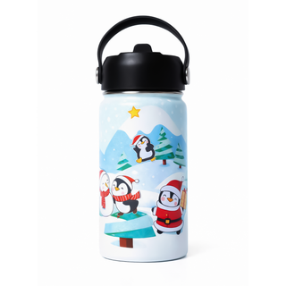 Kids Water Bottle | Snowy Penguins