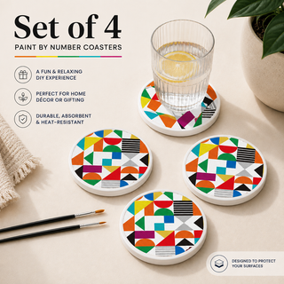 DIY Coasters Kit (Set of 4) | Retro Blocks