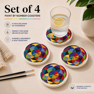 DIY Coasters Kit (Set of 4) | Geometric Harmony