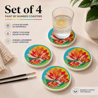 DIY Coasters Kit (Set of 4) | Lotus Bloom