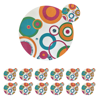 Placemats & Coasters (Set of 12) | Concentric Pop