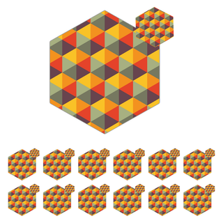 Placemats & Coasters (Set of 12) | Autumn Geometry
