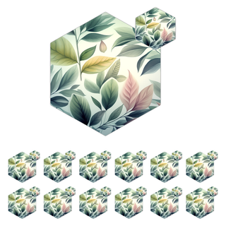 Placemats & Coasters (Set of 12) | Pastel Foliage