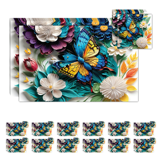 Placemats & Coasters (Set of 12) | Butterfly Garden