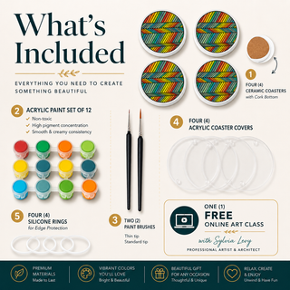DIY Coasters Kit (Set of 4) | Kinetic Rhythm