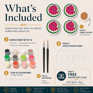 DIY Coasters Kit (Set of 4) | Fruity Palette