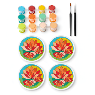 DIY Coasters Kit (Set of 4) | Lotus Bloom